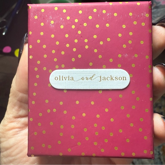 Olivia and Jackson Silver Necklace with Blue Cubic Zirconia - Picture 2 of 2